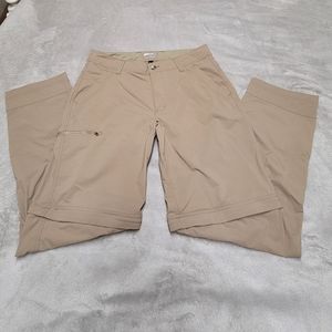 Marmot Mens Sz 32 Tan Khaki Convertible Hiking Mountain Pants Lightweight Shorts